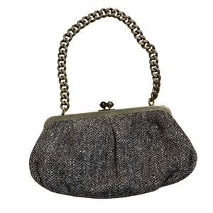 J Crew Clutch, Evening Bag, Brown Tweed